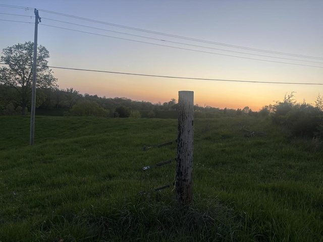 7410 Bald Knob Rd, Frankfort, KY 40601 - yard at dusk with a lawn