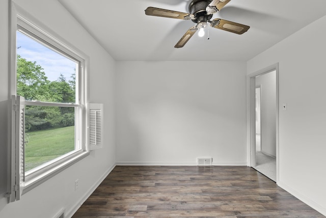 834 Boyd Ave, Danville, KY 40422 - spare room with ceiling fan, wood finished floors, and baseboards