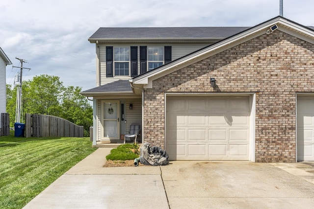 308 Essex Ct, Winchester, KY 40391 - traditional home with concrete driveway, an attached garage, and a shingled roof