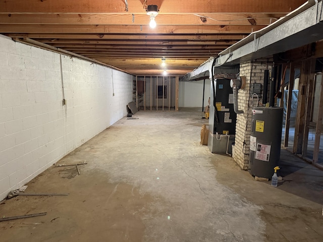 8023 Old Richmond Rd, Lexington, KY 40515 - unfinished basement featuring electric water heater and heating unit