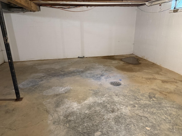 8023 Old Richmond Rd, Lexington, KY 40515 - unfinished below grade area featuring concrete block wall