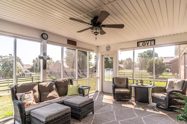 129 General Cleburne Dr, Richmond, KY 40475 - sunroom / solarium with ceiling fan, healthy amount of natural light, and an outdoor hangout area