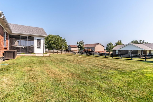 129 General Cleburne Dr, Richmond, KY 40475 - view of yard with a sunroom and cooling unit