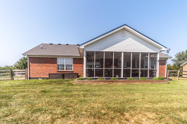 129 General Cleburne Dr, Richmond, KY 40475 - back of house with brick siding and a sunroom