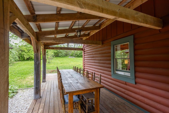 134 Pandora Dr, Harrodsburg, KY 40330 - deck featuring a lawn