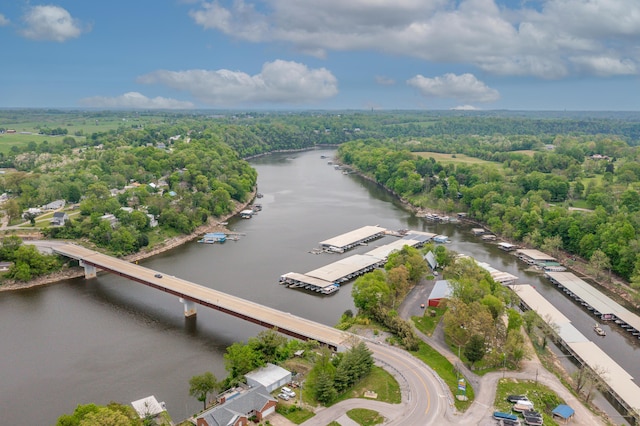 134 Pandora Dr, Harrodsburg, KY 40330 - bird's eye view of a nearby body of water, a heavily wooded area, and a notable bridge