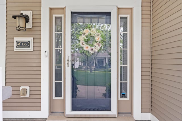 view of exterior entry