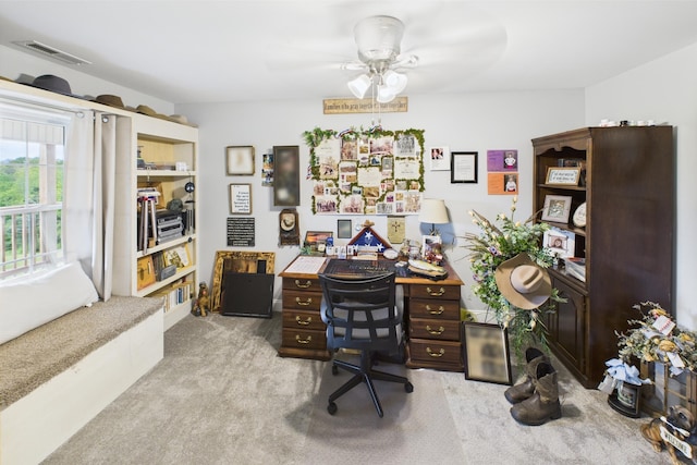 663 John R Jones Rd, London, KY 40741 - carpeted office featuring a ceiling fan