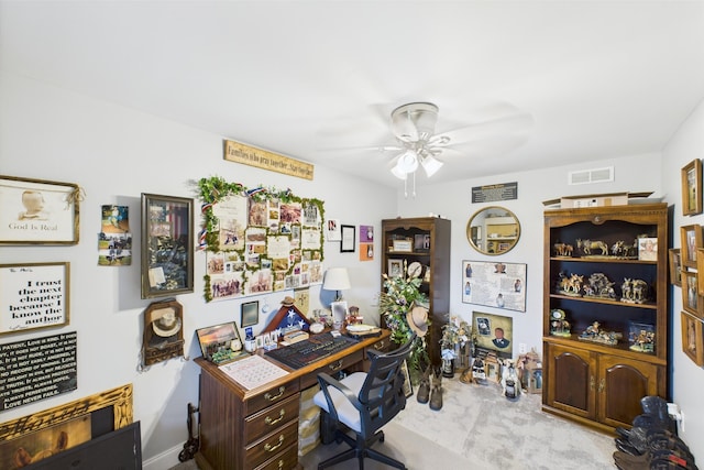 663 John R Jones Rd, London, KY 40741 - carpeted office with a ceiling fan