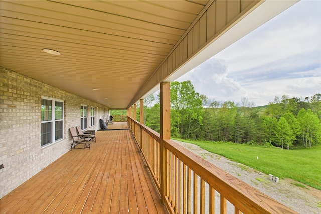663 John R Jones Rd, London, KY 40741 - wooden deck featuring a porch and a yard