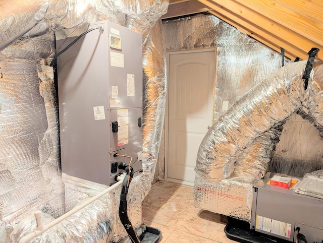 interior space featuring heating unit