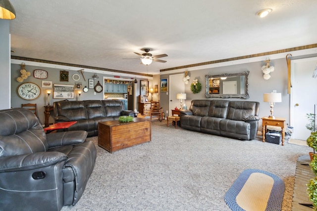 429 Old Danville Rd, Lancaster, KY 40444 - carpeted living area featuring ceiling fan