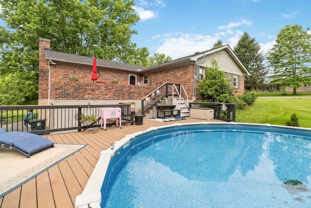 429 Old Danville Rd, Lancaster, KY 40444 - swimming pool with a deck and a yard