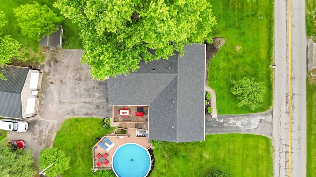 429 Old Danville Rd, Lancaster, KY 40444 - view from above of property featuring a pool