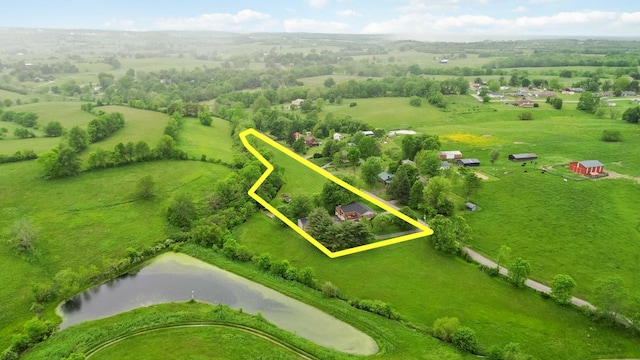 429 Old Danville Rd, Lancaster, KY 40444 - overview of rural landscape featuring property boundaries highlighted and a nearby body of water