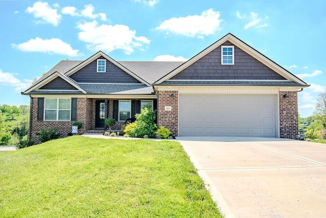 63 Liam Way, Paint Lick, KY 40461 - view of front of house with a garage, brick siding, and a front yard