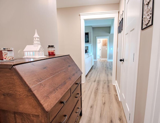 63 Liam Way, Paint Lick, KY 40461 - hallway featuring light wood-type flooring and baseboards