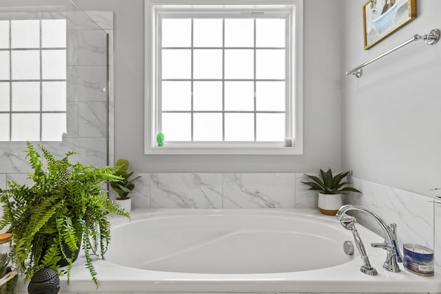 full bathroom featuring a bath