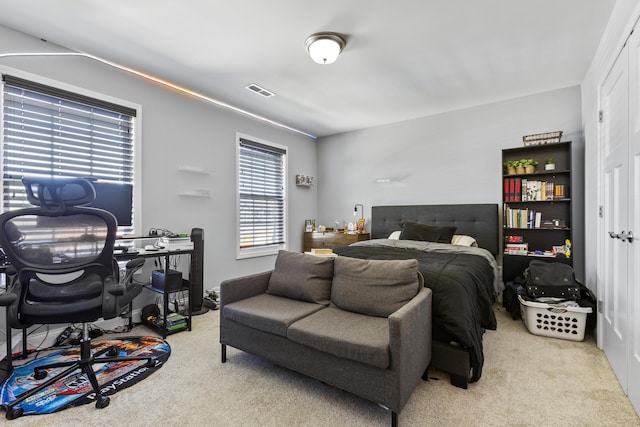 view of carpeted bedroom