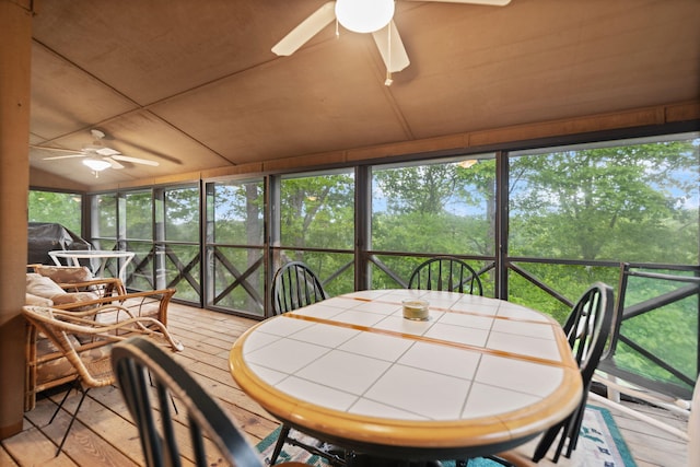 18-2 Woodson Bend Resort, Bronston, KY 42518 - sunroom with ceiling fan and outdoor dining area