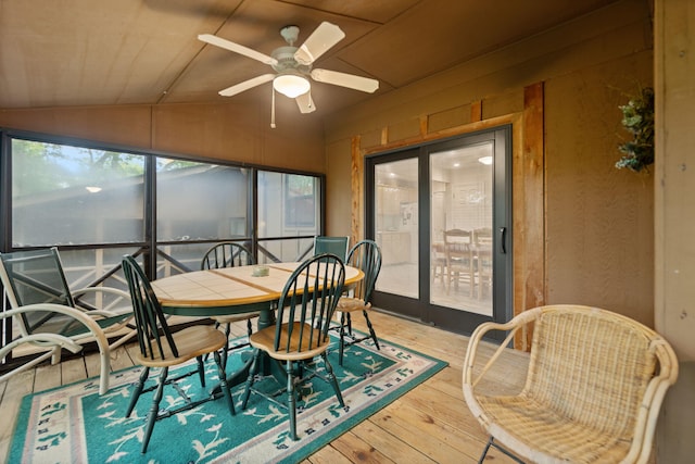 18-2 Woodson Bend Resort, Bronston, KY 42518 - sunroom / solarium with hardwood / wood-style flooring, vaulted ceiling, and a deck