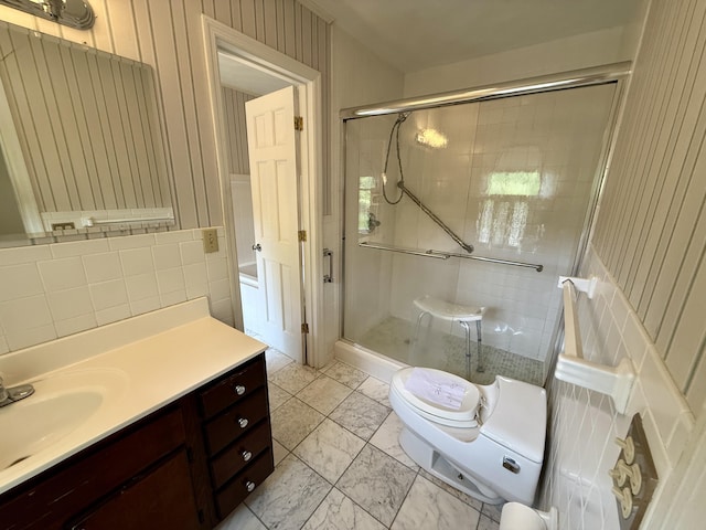 118 Timber Ln, Morehead, KY 40351 - bathroom with toilet, vanity, and a shower stall