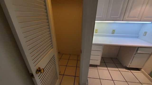 118 Timber Ln, Morehead, KY 40351 - kitchen with light tile patterned floors, white cabinets, and light countertops