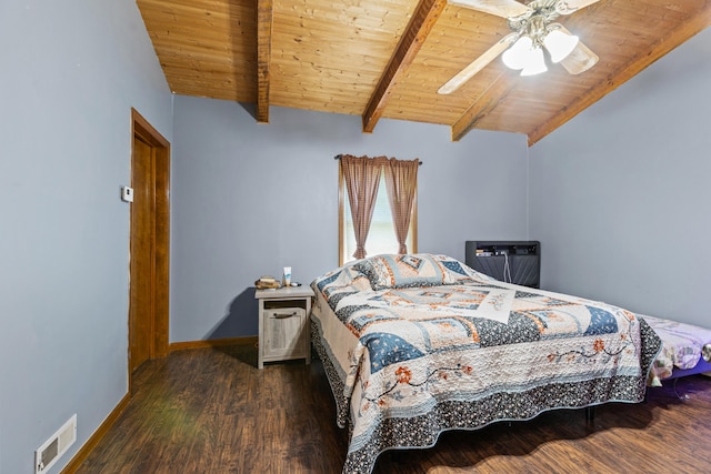 285 W Railroad St, Stanton, KY 40380 - bedroom featuring wood finished floors, wood ceiling, a ceiling fan, and baseboards