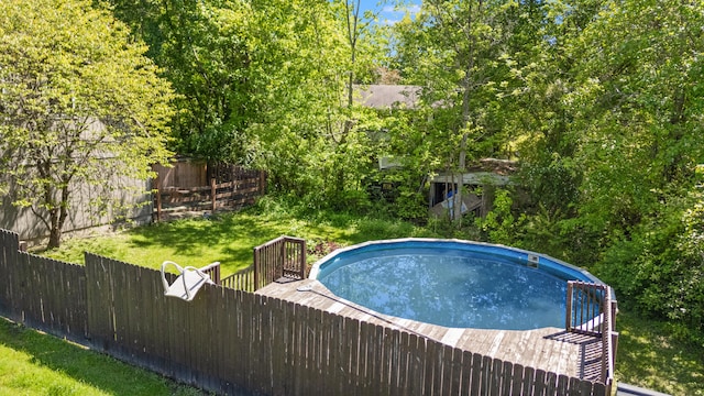 285 W Railroad St, Stanton, KY 40380 - view of swimming pool featuring fence and a deck