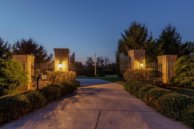 150 Old Woods Dr, Nicholasville, KY 40356 - gate at dusk with fence
