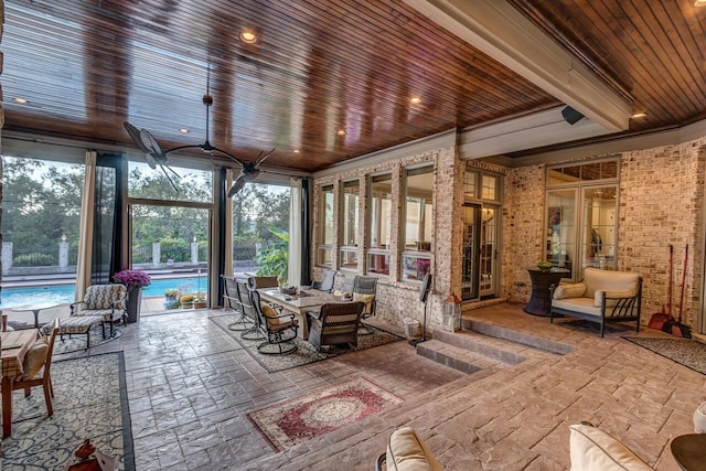 150 Old Woods Dr, Nicholasville, KY 40356 - sunroom / solarium with wooden ceiling