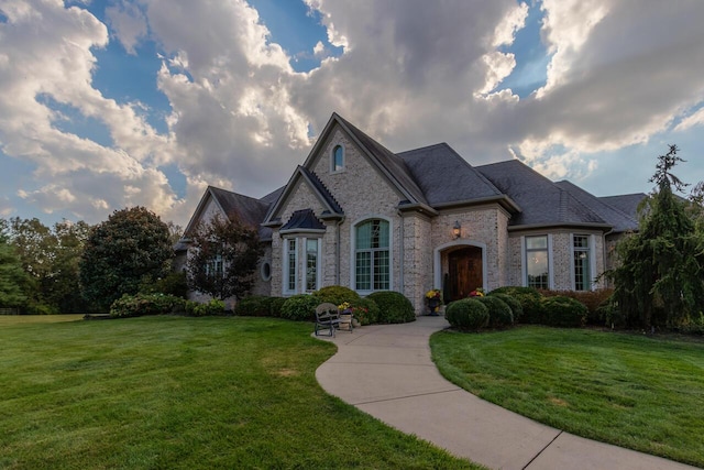 150 Old Woods Dr, Nicholasville, KY 40356 - french provincial home featuring brick siding and a front lawn