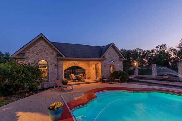 150 Old Woods Dr, Nicholasville, KY 40356 - view of pool with a patio area, fence, and outdoor dining area