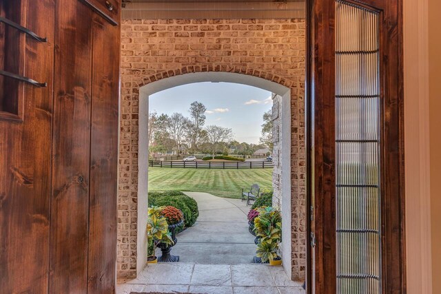 150 Old Woods Dr, Nicholasville, KY 40356 - doorway to outside with stone finish floors