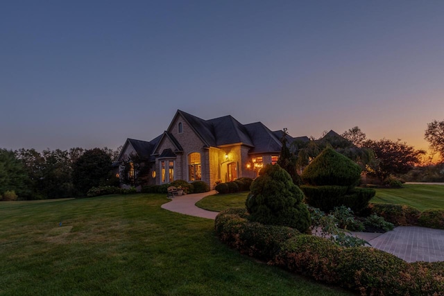 150 Old Woods Dr, Nicholasville, KY 40356 - french provincial home featuring a lawn
