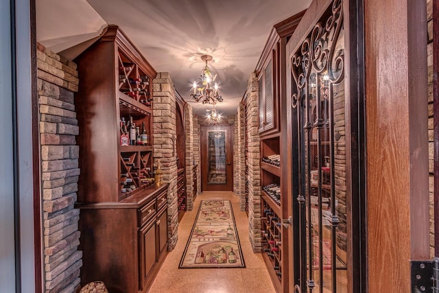 150 Old Woods Dr, Nicholasville, KY 40356 - wine room with a chandelier