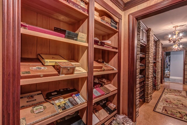 150 Old Woods Dr, Nicholasville, KY 40356 - wine room with a chandelier