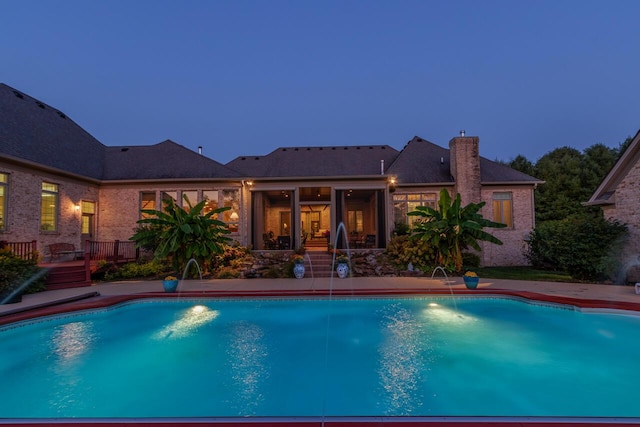 150 Old Woods Dr, Nicholasville, KY 40356 - outdoor pool featuring a wooden deck
