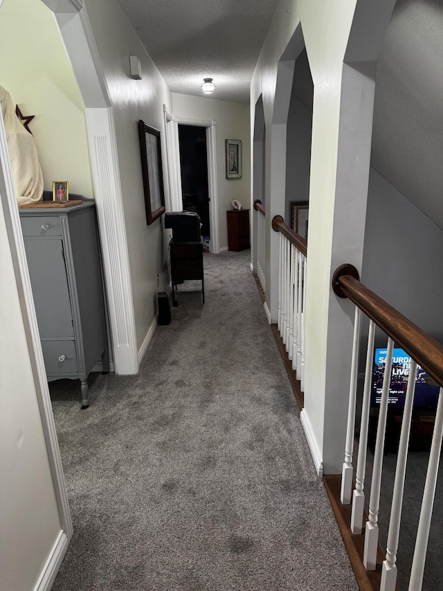 400 Natures Pointe Dr, Somerset, KY 42503 - hall with carpet, baseboards, and a textured ceiling