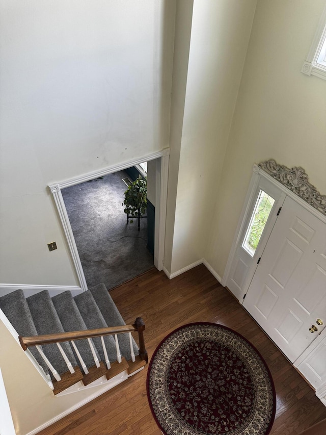 400 Natures Pointe Dr, Somerset, KY 42503 - entrance foyer with a high ceiling, wood finished floors, and stairway