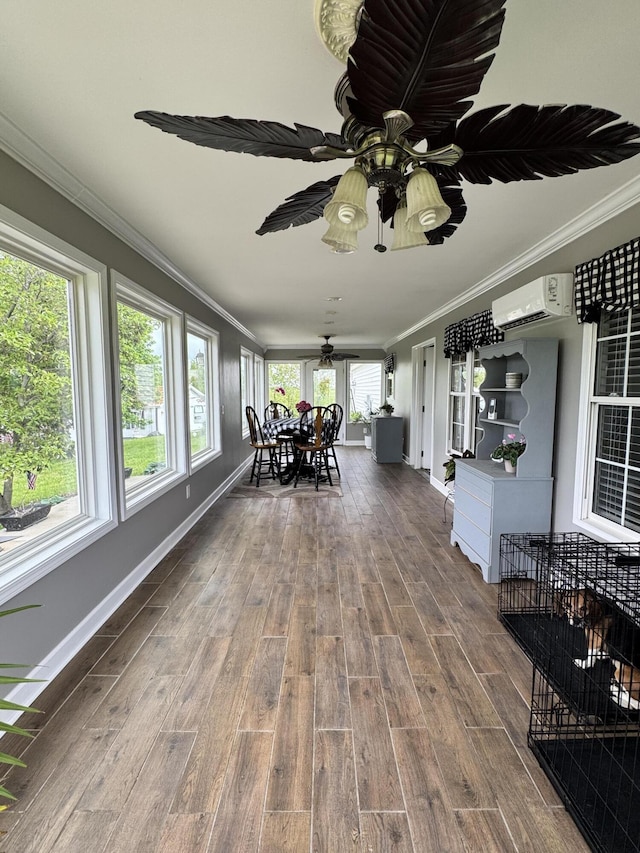 2230 Perryville Rd, Harrodsburg, KY 40330 - sunroom featuring a wall mounted AC