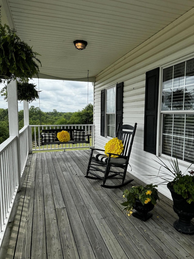 2230 Perryville Rd, Harrodsburg, KY 40330 - wooden deck with covered porch