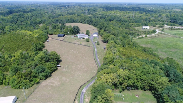 2230 Perryville Rd, Harrodsburg, KY 40330 - aerial view of property's location featuring a heavily wooded area and rural landscape