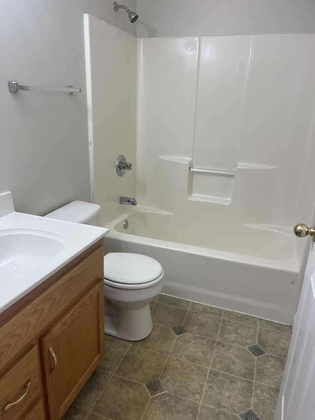 361 Puncheon Camp Rd, Russell Springs, KY 42642 - full bath with toilet, vanity, washtub / shower combination, and tile patterned floors