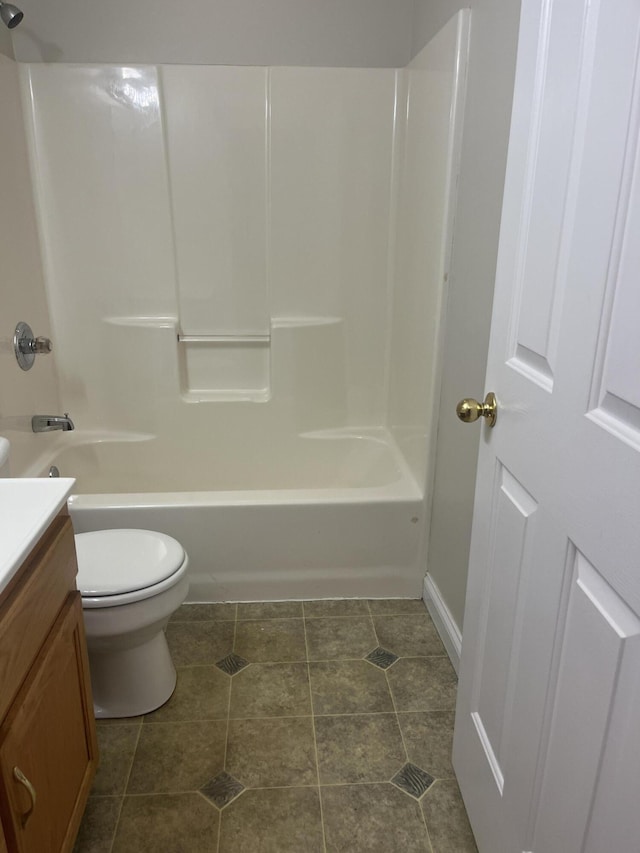 361 Puncheon Camp Rd, Russell Springs, KY 42642 - full bathroom featuring vanity, toilet, bathtub / shower combination, and tile patterned flooring