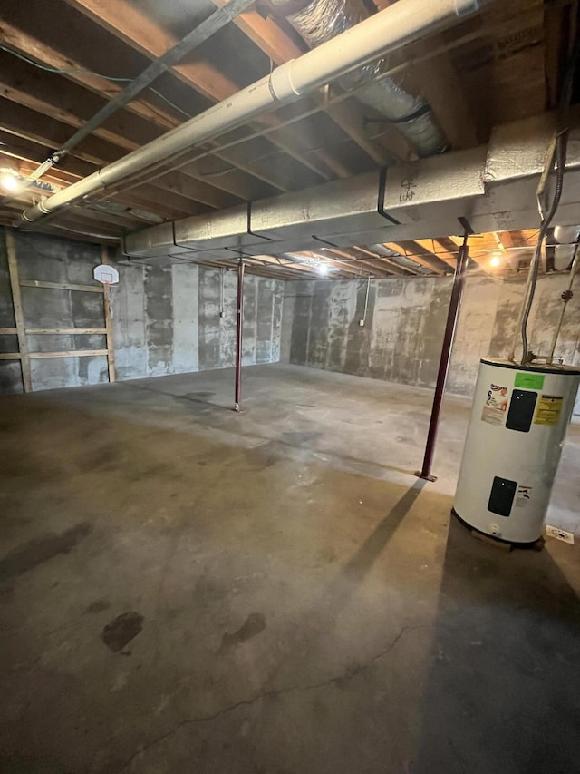 361 Puncheon Camp Rd, Russell Springs, KY 42642 - unfinished basement with water heater