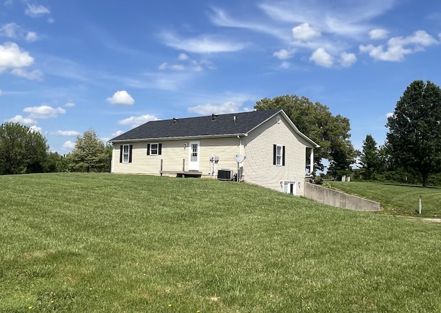 361 Puncheon Camp Rd, Russell Springs, KY 42642 - rear view of house featuring a lawn and central air condition unit