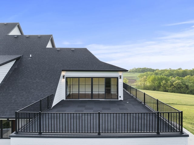 4349 Ravens Crest Ln, Lexington, KY 40515 - rear view of house with a balcony and roof with shingles