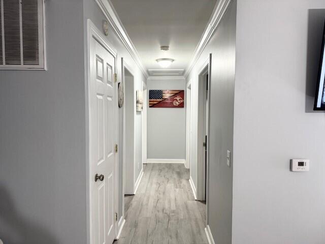 27 Bait Shop Rd, Salt Lick, KY 40371 - corridor featuring light wood-style floors, baseboards, and crown molding