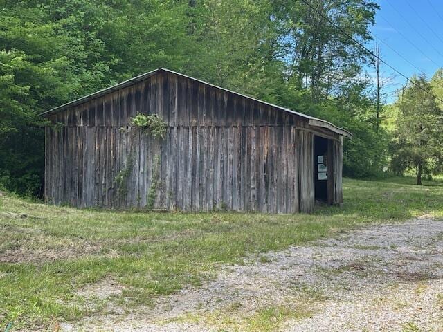 view of pole building
